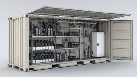 Advanced energy storage system with battery banks for grid stabilizationの素材