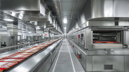 UV sterilizer tunnel used for food safety treatment on packaged productsの素材