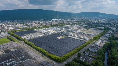Solar panel field integrated with conventional power infrastructure for hybrid energyの素材