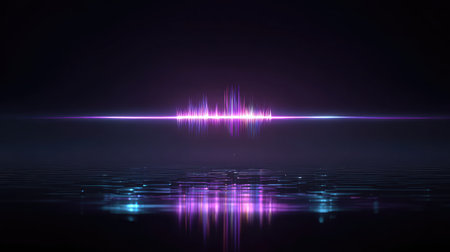 AI-powered digital assistant interface with voice wave animations and commandsの素材