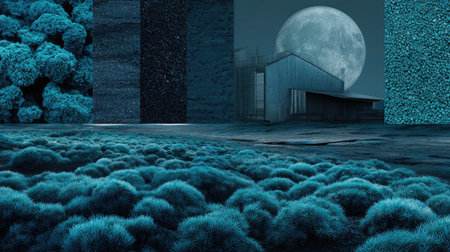 Moodboard screen combining texture, color, and D form concepts for creative directionの素材