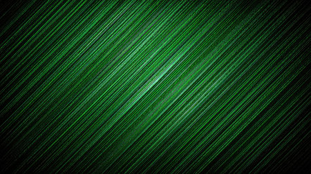 This vibrant abstract background features dynamic green lines creating a lively texture perfect for contemporary designs, wallpaper, or artistic projects.の素材