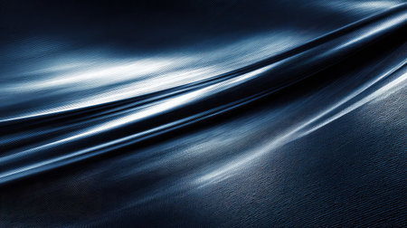 This image features a captivating abstract representation of blue silk fabric, showcasing smooth texture and gentle folds. Ideal for artistic projects.の素材
