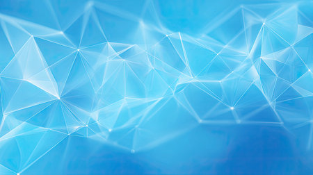 This abstract blue background features elegantly blended geometric shapes that create a high-tech digital atmosphere, perfect for design needs.の素材