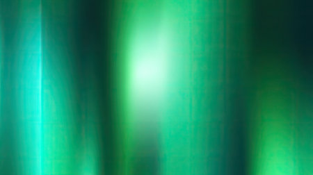 This abstract image features an interplay of green and blue light effects, creating a soothing and ethereal background ideal for various creative projects.の素材