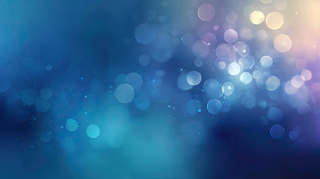 A captivating abstract background featuring a blue gradient with soft bokeh lights. Ideal for creative projects, digital designs, and decorative elements.の素材
