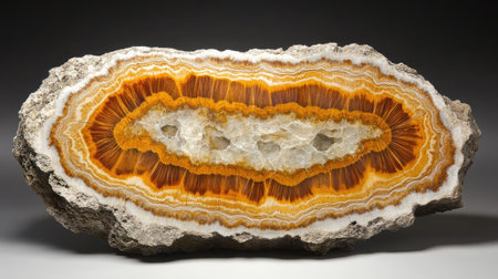 Cross-section of a large tree showing detailed annual rings and cracks in warm tonesの素材