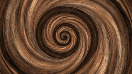 Smooth teak wood pattern with subtle swirling grains and golden-brown huesの素材