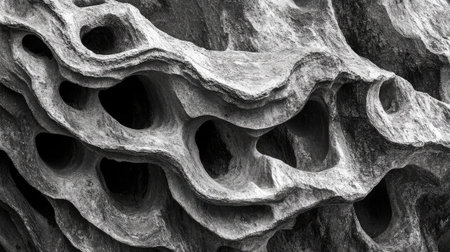 Detailed macro of a tree bark with unique grooves and weathered textureの素材
