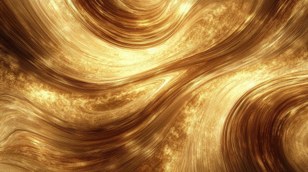 Smooth teak wood pattern with subtle swirling grains and golden-brown huesの素材