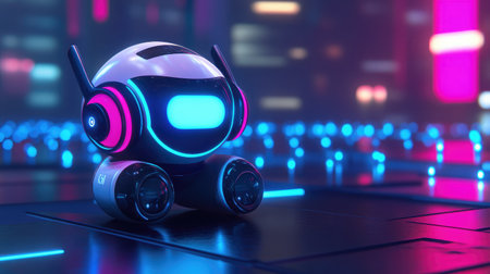 A chatbot icon on a website interface, illustrating automated customer engagementの素材