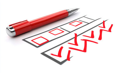 A checklist with items marked off, illustrating task completion and progress monitoringの素材