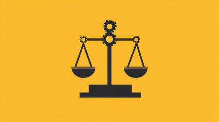 A balance scale weighing different project elements, illustrating resource allocationの素材