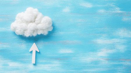 A cloud with a download arrow, symbolizing content downloads in lead generationの素材