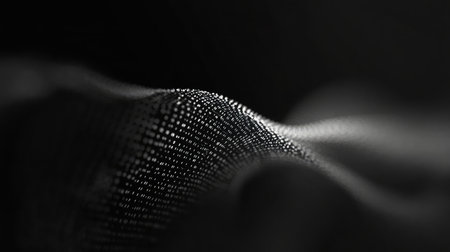 A digital wave of binary code, symbolizing the surge of information driving innovationの素材