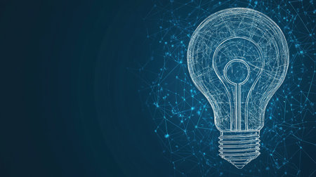 A lightbulb with a key inside, symbolizing unlocking potential through innovative ideasの素材