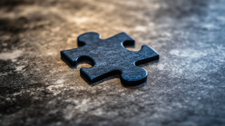 A puzzle piece fitting perfectly into a larger puzzle, representing leadership completing the bigger pictureの素材