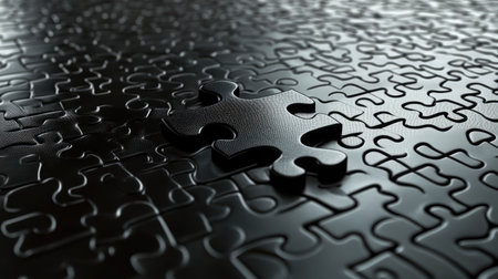 A puzzle piece fitting perfectly into place, symbolizing tailored solutions for customersの素材