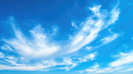 A heart-shaped cloud formation against a vibrant blue sky, capturing the whimsical and serendipitous nature of love.の素材