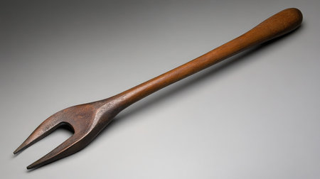 A broadfork tool loosening soil without disturbing its structure, promoting healthy root growth.の素材