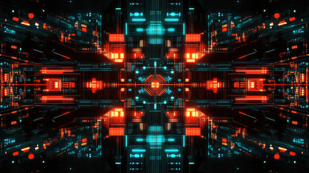 Abstract digital shield composed of binary code, representing defense mechanisms against cyber threats.の素材