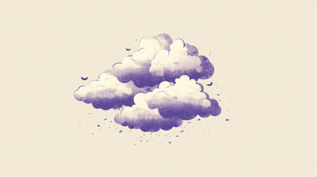 An abstract representation of cloud scalability with expanding and contracting cloud icons.の素材