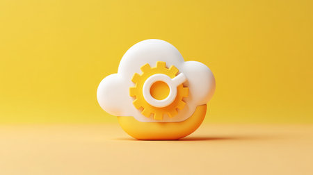 A cloud icon with a refresh symbol, representing cloud synchronization.の素材
