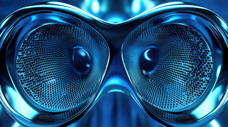 Close-up of a VR headset's cooling vents and heat dissipation design, emphasizing performance.の素材