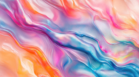 Abstract digital landscape with flowing data streams and holographic interfaces, symbolizing the fusion of technology and creativity.の素材