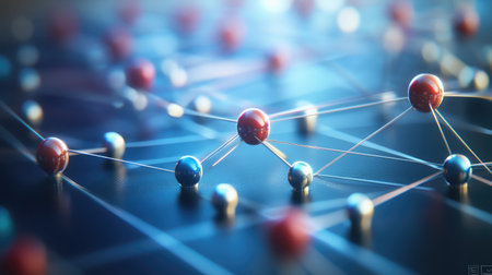 Close-up of a quantum spin system with entangled particles and magnetic fields, representing advanced quantum mechanics concepts.の素材