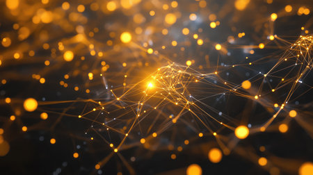 Futuristic data center with quantum computers and glowing connections, representing advanced computational power.の素材