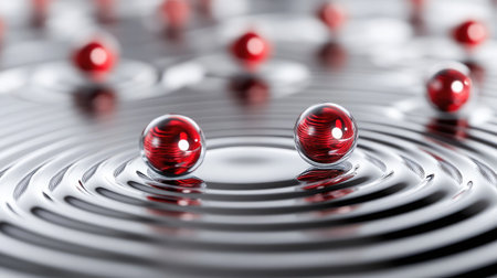 Close-up of a quantum spin system with entangled particles and magnetic fields, representing advanced quantum mechanics concepts.の素材