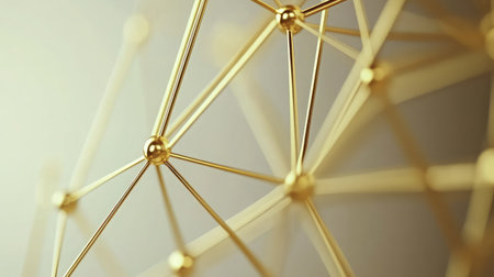 Close-up of a decentralized network diagram illustrating nodes and connections, representing blockchain's distributed nature.の素材