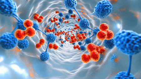Close-up of a nanostructured battery separator, highlighting improved safety and performance in energy storage.の素材