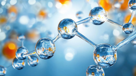 Close-up of a nanostructured superhydrophobic surface, highlighting its extreme water-repellent properties.の素材