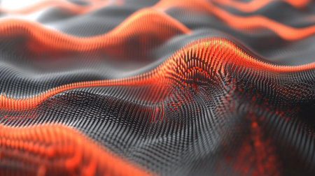 High-detail image of a nanostructured thermoelectric material, showcasing conversion of heat to electricity.の素材