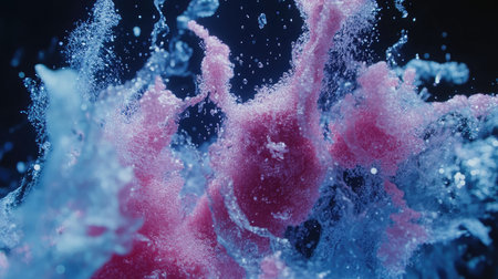 Detailed depiction of a nanoscale drug delivery system targeting cancer cells, representing innovations in medical treatments.の素材