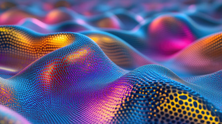 High-detail image of a nanostructured solar cell, capturing its light-absorbing surface designed for enhanced energy conversion.の素材