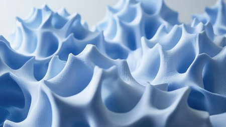 Microscopic view of DNA origami structures, highlighting precise folding techniques at the nanoscale.の素材