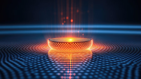 Microscopic view of a nanoscale mechanical resonator, demonstrating applications in precise sensing technologies.の素材