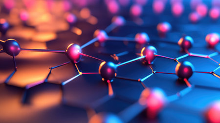 Visualization of a nanostructured metamaterial, illustrating control over electromagnetic waves.の素材