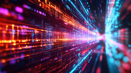 A smart grid with data flows, illustrating big data in energy management.の素材