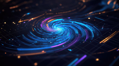 A weather map with data overlays, illustrating big data in meteorology.の素材