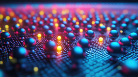 Visualization of a nanostructured photodetector, representing advancements in light sensing technologies.の素材