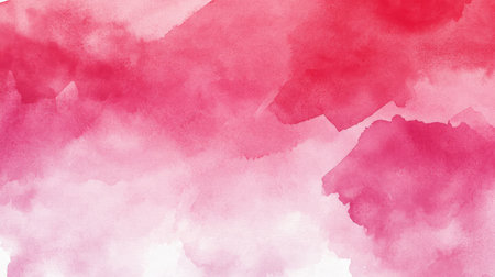An abstract watercolor painting with various shades of red blending seamlessly, creating a soft and artistic background.の素材
