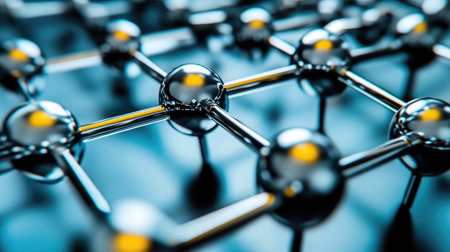 Close-up of a nanoscale electrochemical sensor detecting pollutants, representing environmental monitoring applications.の素材