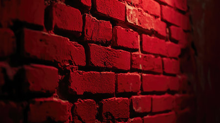 A detailed image of red brick wall texture, highlighting the rough surface and rich tones, perfect for urban-themed designs.の素材