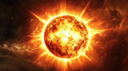 An artistic rendering of a neutron star emitting beams of radiation, illustrating its intense magnetic field and rapid rotation.の素材