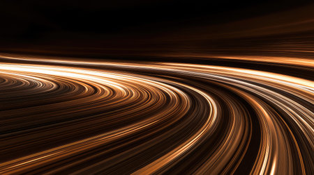 A close-up of Saturn's rings, displaying their intricate patterns and divisions, set against the planet's golden hues and the dark void beyond.の素材