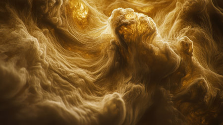 A close-up of Venus' cloud-covered surface, highlighting its thick, toxic atmosphere and the subtle variations in its cloud patterns.の素材